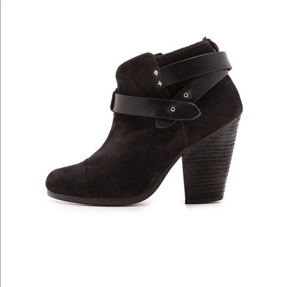 rag & bone Shoes - Rag & Bone Harrow Black Suede Ankle Booties